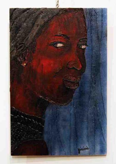 Amélie Acrylique et sable sur bois 60x80