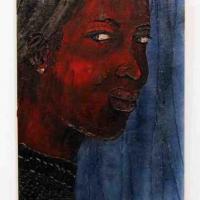 Amélie Acrylique et sable sur bois 60x80