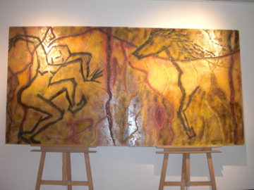 Femme en danse et cheval envie  2x 120x140