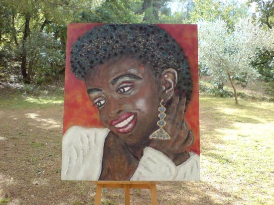 FREDA 110x130 Techniques Mixtes sur bois