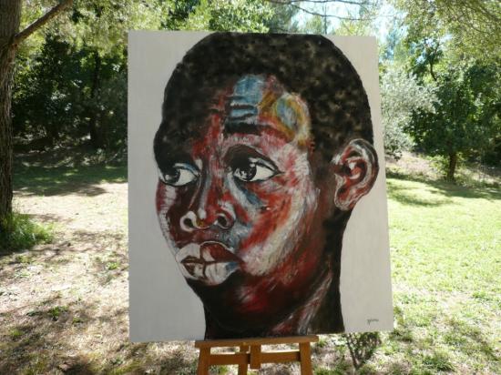 HYPPOLITE 110x130 Techniques Mixtes sur bois